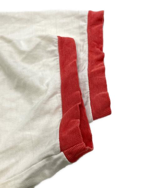 Champion REVERSE WEAVE（チャンピオン リバース ウィーブ）Champion REVERSE WEAVE (チャンピオン リバース ウィーブ) リンガーTシャツ ホワイト×レッド サイズ:LARGEの古着・服飾アイテム