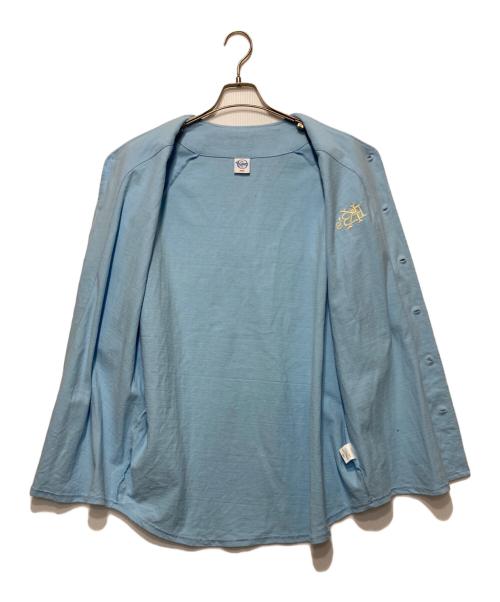 KEBOZ（ケボズ）KEBOZ (ケボズ) ベースボールシャツ スカイブルー サイズ:Ｌの古着・服飾アイテム