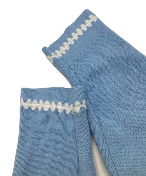 TTT MSW（ティー）TTT MSW (ティー) Knit polo cardigan スカイブルー サイズ:XLの古着・服飾アイテム
