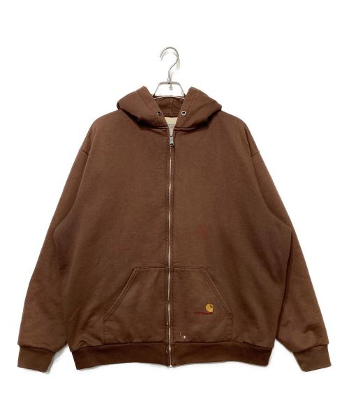 CarHartt（カーハート）CarHartt (カーハート) 裏サーマルジップパーカー ブラウン サイズ:ーの古着・服飾アイテム