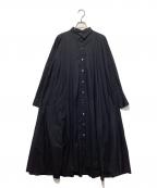 mizuiro-indミズイロインド）の古着「コットンシャツワンピース」｜ネイビー