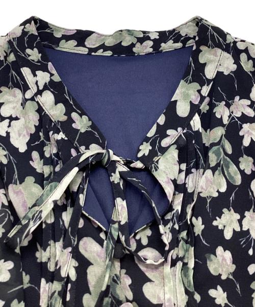 index（インデックス）index (インデックス) 花柄ワンピース ネイビー サイズ:Ｌ 未使用品の古着・服飾アイテム