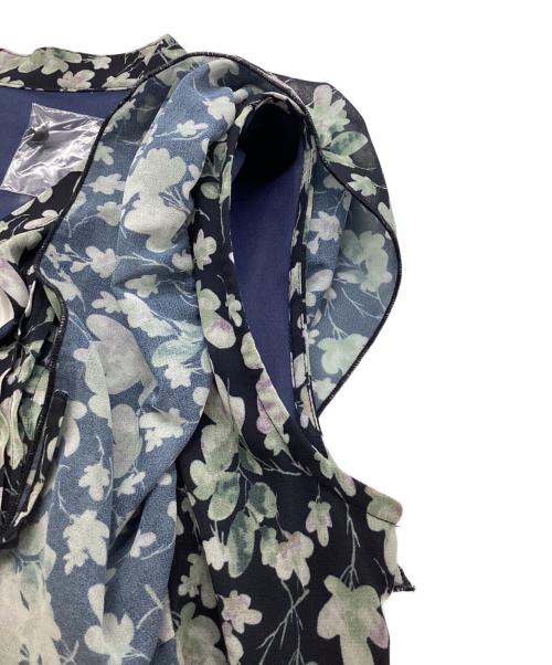 index（インデックス）index (インデックス) 花柄ワンピース ネイビー サイズ:Ｌ 未使用品の古着・服飾アイテム