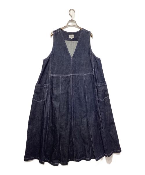 foufou（フーフー ザドレス）foufou (フーフー) 12.5oz Denim Jumper skirt インディゴ サイズ:1の古着・服飾アイテム