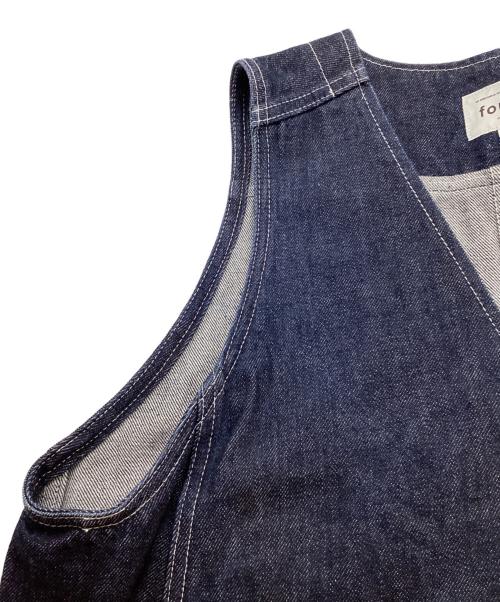 foufou（フーフー ザドレス）foufou (フーフー) 12.5oz Denim Jumper skirt インディゴ サイズ:1の古着・服飾アイテム