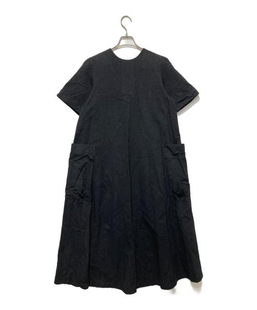 foufou（フーフー ザドレス）foufou (フーフー) リネンブレンドロングワンピース ブラック サイズ:1の古着・服飾アイテム