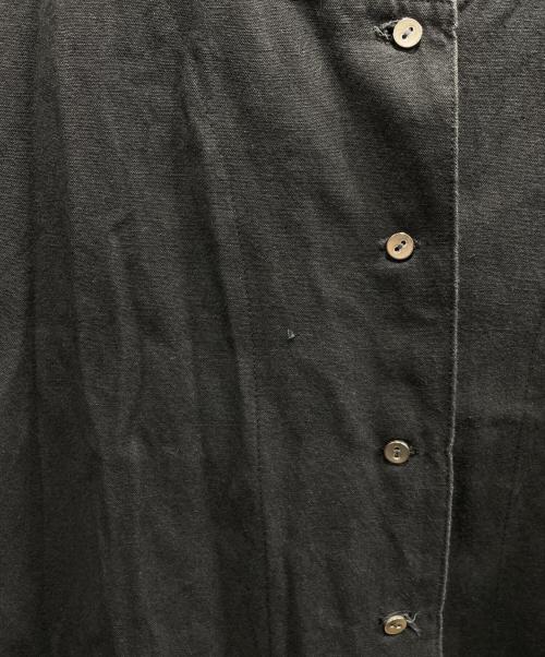foufou（フーフー ザドレス）foufou (フーフー) リネンブレンドロングワンピース ブラック サイズ:1の古着・服飾アイテム
