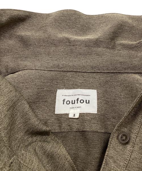 foufou（フーフー）foufou (フーフー) ester herringbone open collar one piece カーキ サイズ:1の古着・服飾アイテム