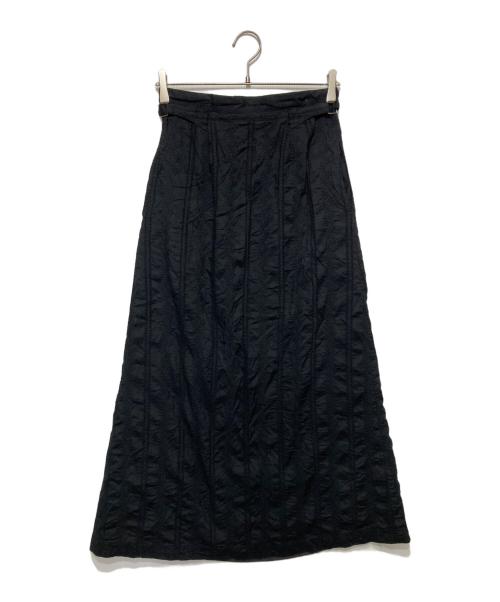 foufou（フーフー ザドレス）foufou (フーフー) 刺繍ロングスカート ブラック サイズ:1の古着・服飾アイテム