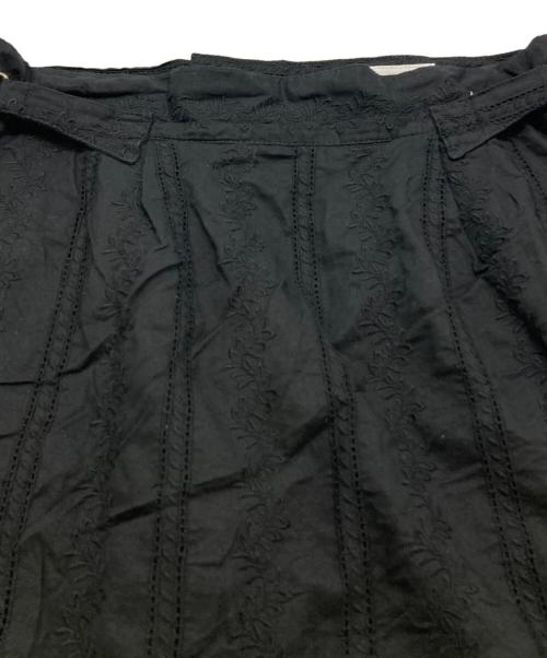 foufou（フーフー ザドレス）foufou (フーフー) 刺繍ロングスカート ブラック サイズ:1の古着・服飾アイテム