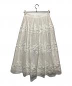 Laula×IENAラウラ×イエナ）の古着「IENA別注 レーススカート」｜ホワイト