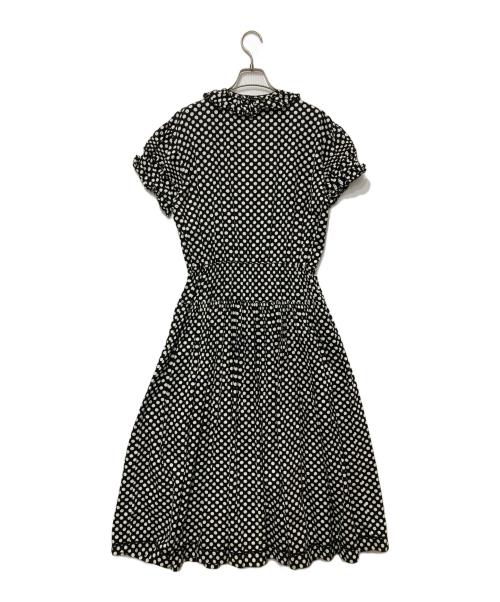 PINK HOUSE（ピンクハウス）PINK HOUSE (ピンクハウス) ドットフリルワンピース ブラック×ホワイト サイズ:-の古着・服飾アイテム