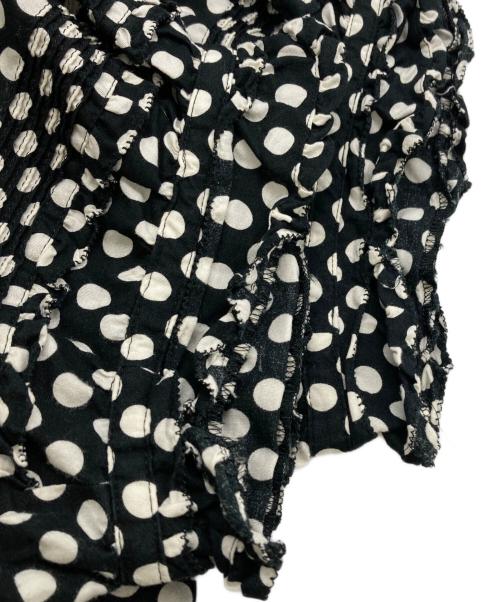 PINK HOUSE（ピンクハウス）PINK HOUSE (ピンクハウス) ドットフリルワンピース ブラック×ホワイト サイズ:-の古着・服飾アイテム