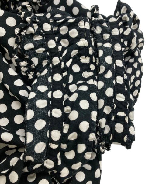 PINK HOUSE（ピンクハウス）PINK HOUSE (ピンクハウス) ドットフリルワンピース ブラック×ホワイト サイズ:-の古着・服飾アイテム