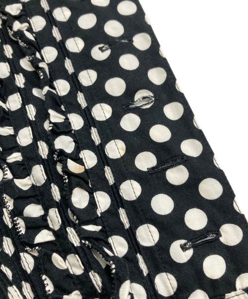 PINK HOUSE（ピンクハウス）PINK HOUSE (ピンクハウス) ドットフリルワンピース ブラック×ホワイト サイズ:-の古着・服飾アイテム