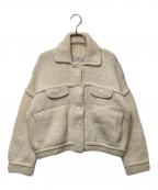 Audrey and John Wadオードリーアンドジョンワッド）の古着「ペルーハンドニットGジャン風ブルゾン」｜アイボリー