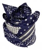 HERMESエルメス）の古着「カレ70」｜ネイビー×ホワイト