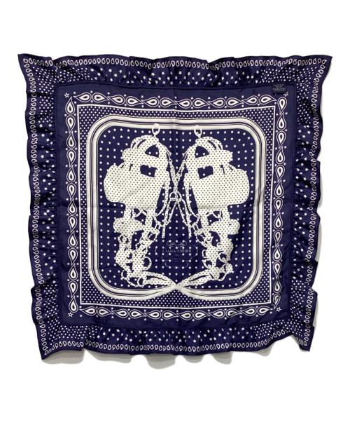 HERMES（エルメス）HERMES (エルメス) カレ70 ネイビー×ホワイトの古着・服飾アイテム