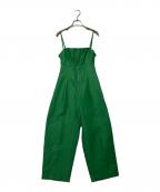 MAISON SPECIALメゾンスペシャル）の古着「ベアトップロンパース」｜グリーン