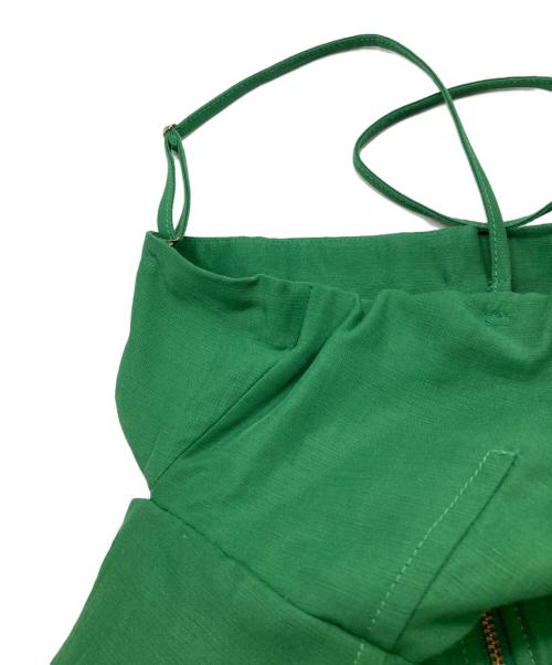 MAISON SPECIAL（メゾンスペシャル）MAISON SPECIAL (メゾンスペシャル) ベアトップロンパース グリーン サイズ:36の古着・服飾アイテム