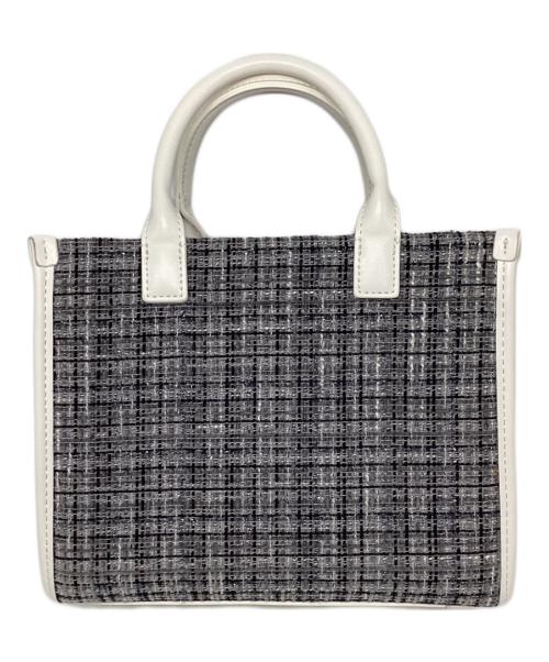 furfur（ファーファー）furfur (ファーファー) ツイードロゴトートバッグ グレーの古着・服飾アイテム