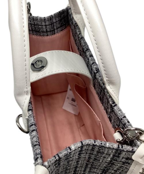 furfur（ファーファー）furfur (ファーファー) ツイードロゴトートバッグ グレーの古着・服飾アイテム