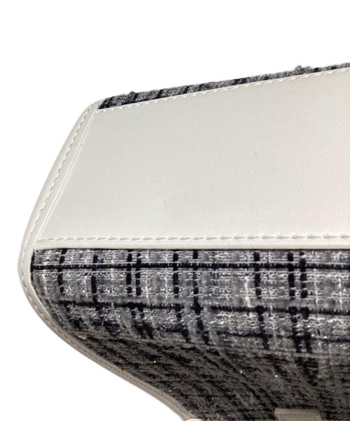 furfur（ファーファー）furfur (ファーファー) ツイードロゴトートバッグ グレーの古着・服飾アイテム