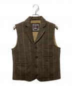 RED TORNADOレッドトルネード）の古着「ヘリンボーンウールベスト」｜カーキ