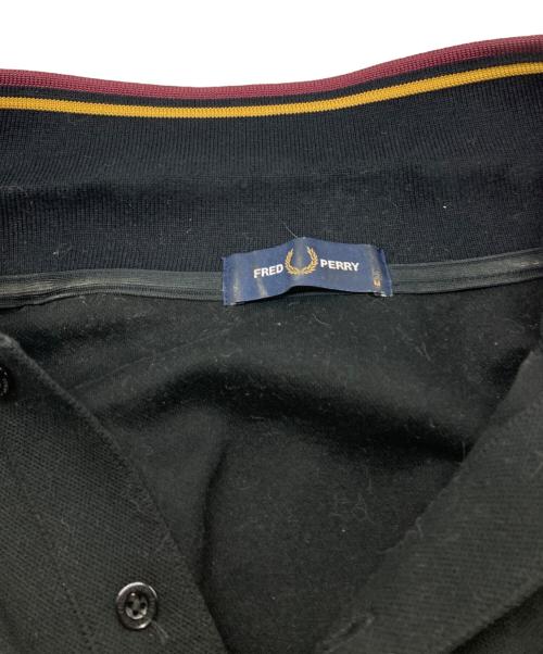 FRED PERRY（フレッドペリー）FRED PERRY (フレッドペリー) BEAMS (ビームス) 別注 Logo Embroidery L/S Polo ブラック サイズ:Ｍの古着・服飾アイテム