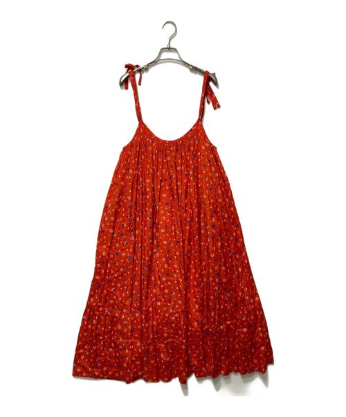 freada（フリーダ）freada (フリーダ) レーヨンプリントキャミドレス レッド サイズ:Fの古着・服飾アイテム