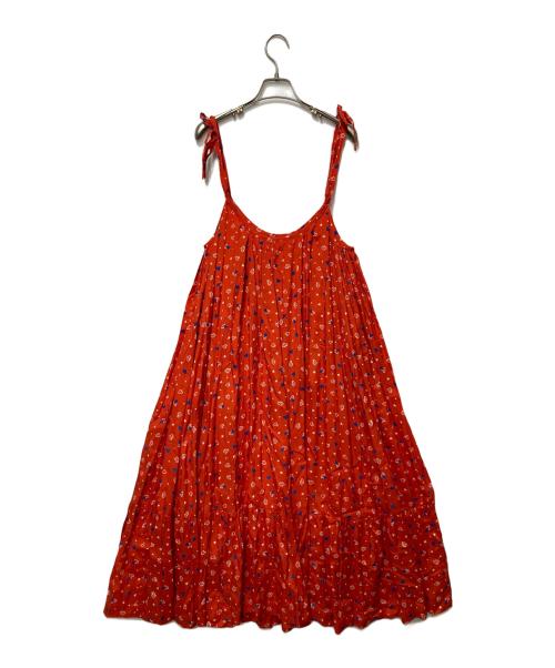 freada（フリーダ）freada (フリーダ) レーヨンプリントキャミドレス レッド サイズ:Fの古着・服飾アイテム