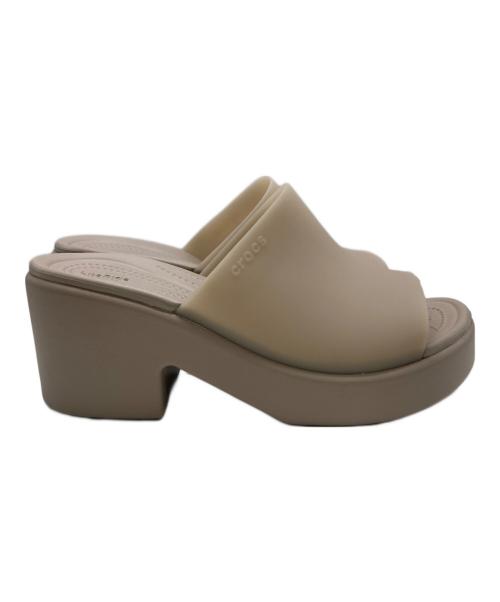 crocs（クロックス）crocs (クロックス) BROOKLYN FROSTED SLIDE HEEL ベージュ サイズ:W7の古着・服飾アイテム