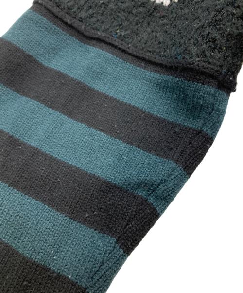 DIESEL（ディーゼル）DIESEL (ディーゼル) patchwork wool blend pullover グリーン サイズ:Lの古着・服飾アイテム