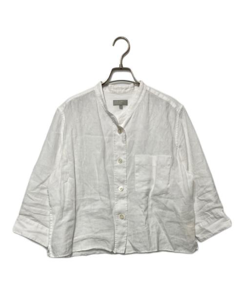 MARGARET HOWELL（マーガレットハウエル）MARGARET HOWELL (マーガレットハウエル) 七分丈リネンシャツ ホワイト サイズ:Ⅲの古着・服飾アイテム