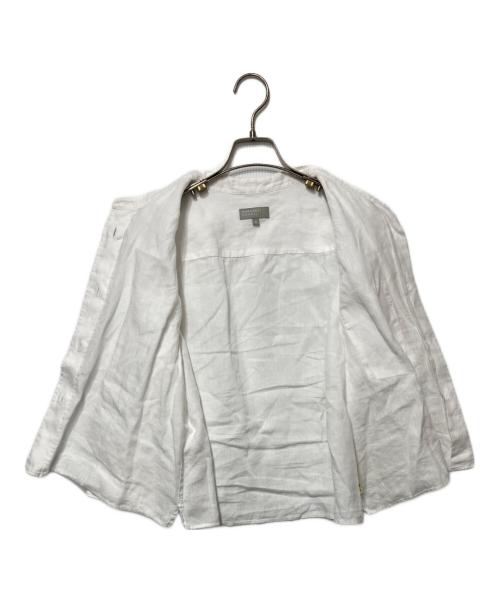 MARGARET HOWELL（マーガレットハウエル）MARGARET HOWELL (マーガレットハウエル) 七分丈リネンシャツ ホワイト サイズ:Ⅲの古着・服飾アイテム