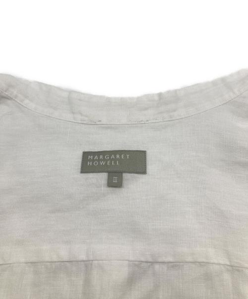 MARGARET HOWELL（マーガレットハウエル）MARGARET HOWELL (マーガレットハウエル) 七分丈リネンシャツ ホワイト サイズ:Ⅲの古着・服飾アイテム
