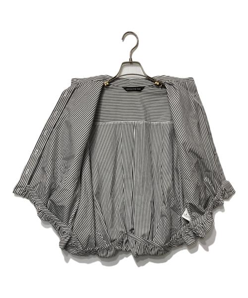 mizuiro-ind（ミズイロインド）mizuiro-ind (ミズイロインド) ストライプシャツ ホワイト×ブラック サイズ:表記なしの古着・服飾アイテム