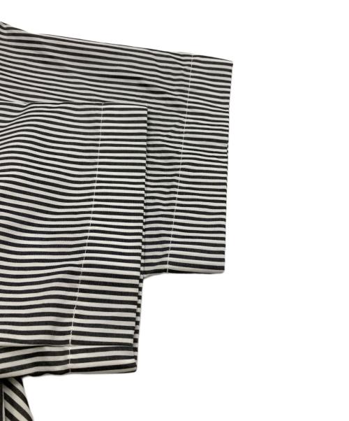 mizuiro-ind（ミズイロインド）mizuiro-ind (ミズイロインド) ストライプシャツ ホワイト×ブラック サイズ:表記なしの古着・服飾アイテム