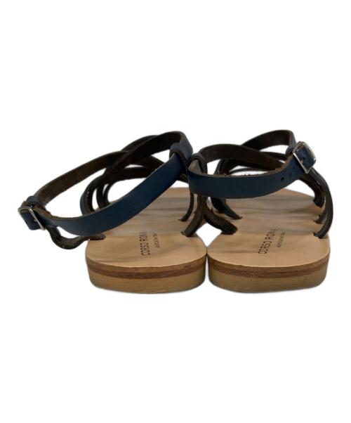 CORSO ROMA 9（コルソローマノーヴェ）CORSO ROMA 9 (コルソローマノーヴェ) ストラップサンダル ネイビー×ベージュ サイズ:37の古着・服飾アイテム