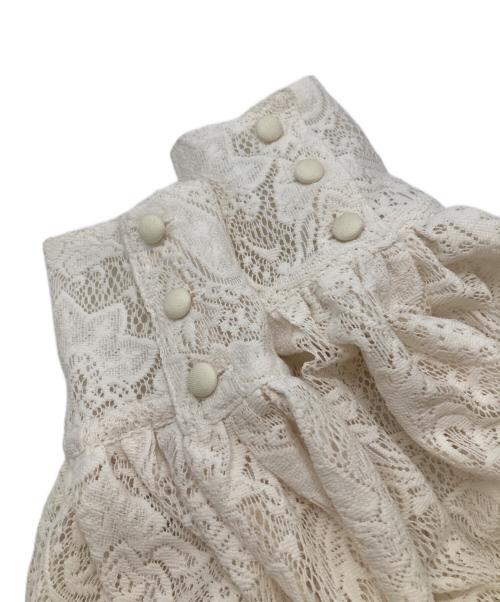foufou（フーフー ザドレス）foufou (フーフー) lace blouse ホワイト サイズ:表記無しの古着・服飾アイテム