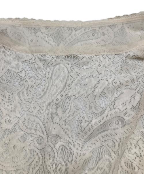 foufou（フーフー ザドレス）foufou (フーフー) front tuck lace blouse ホワイト サイズ:表記無しの古着・服飾アイテム