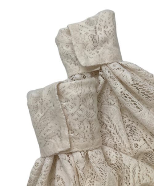 foufou（フーフー ザドレス）foufou (フーフー) front tuck lace blouse ホワイト サイズ:表記無しの古着・服飾アイテム
