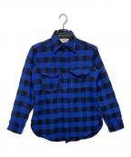 WOOLRICHウールリッチ）の古着「ブロックチェックネルシャツ」｜ブルー