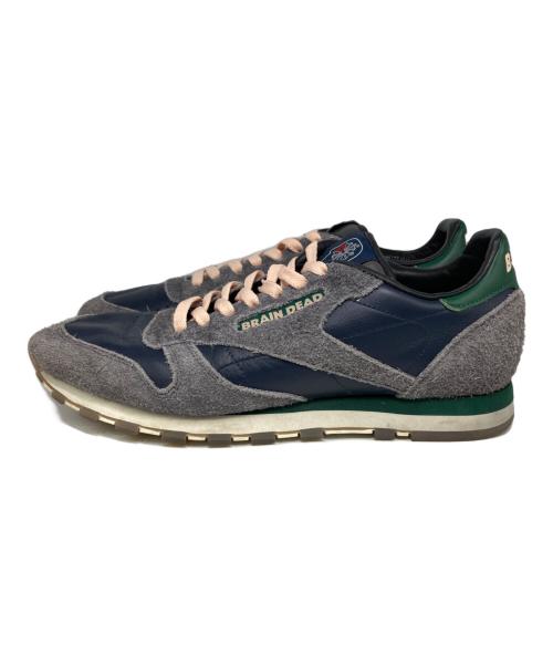REEBOK CLASSIC（リーボック クラシック）REEBOK CLASSIC (リーボック クラシック) BRAIN DEAD (ブレインデッド) コラボローカットスニーカー グレー×ネイビー サイズ:30の古着・服飾アイテム