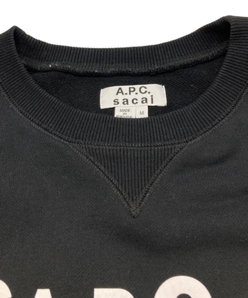 A.P.C.（アーペーセー）A.P.C. (アーペーセー) sacai (サカイ) APC Tani Sweatshirt ブラック サイズ:Ｍの古着・服飾アイテム