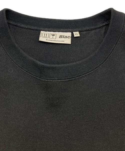 BlackEyePatch（ブラックアイパッチ）BlackEyePatch (ブラックアイパッチ) APHRODITE GANG (アフロディーテギャング) 取扱注意刺繍スウェット ブラック サイズ:XLの古着・服飾アイテム