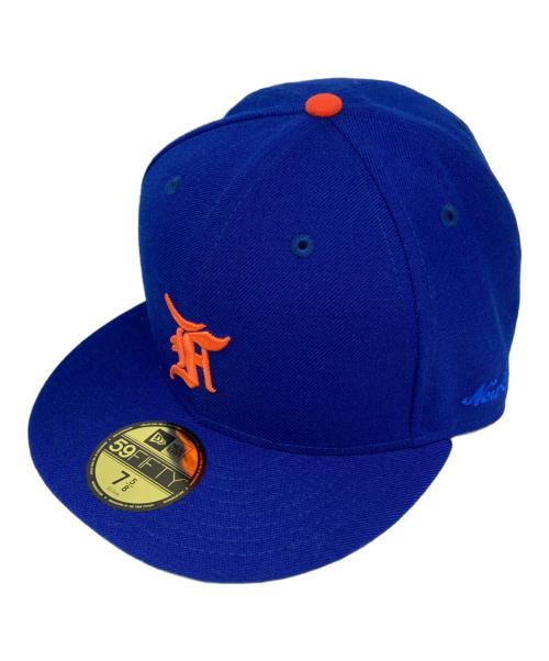 New Era（ニューエラ）New Era (ニューエラ) FOG ESSENTIALS (フィアオブゴッド エッセンシャル) Fロゴ刺繍キャップ ブルー×オレンジ サイズ:7 5/8 未使用品の古着・服飾アイテム