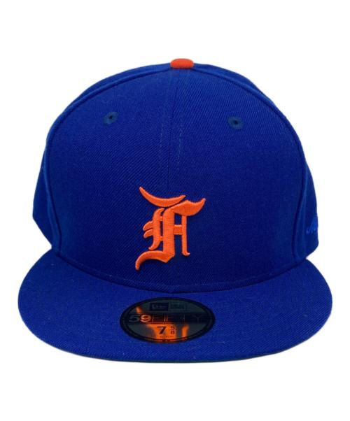 New Era（ニューエラ）New Era (ニューエラ) FOG ESSENTIALS (フィアオブゴッド エッセンシャル) Fロゴ刺繍キャップ ブルー×オレンジ サイズ:7 5/8 未使用品の古着・服飾アイテム