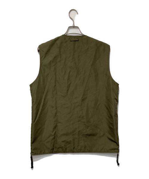 TAION（タイオン）TAION (タイオン) ノンダウン ミリタリー リバーシブル Vネック ベスト ブラック×オリーブ サイズ:XLの古着・服飾アイテム