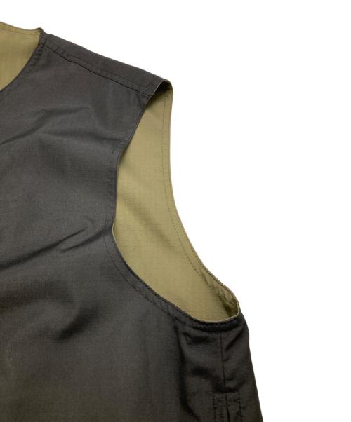 TAION（タイオン）TAION (タイオン) ノンダウン ミリタリー リバーシブル Vネック ベスト ブラック×オリーブ サイズ:XLの古着・服飾アイテム